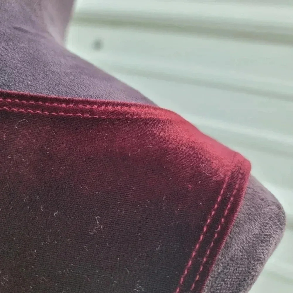S&G Sac See Girl Soft Velvet Sleveless Burgundy Red Dress Womens Sz S - Picture 2 of 8